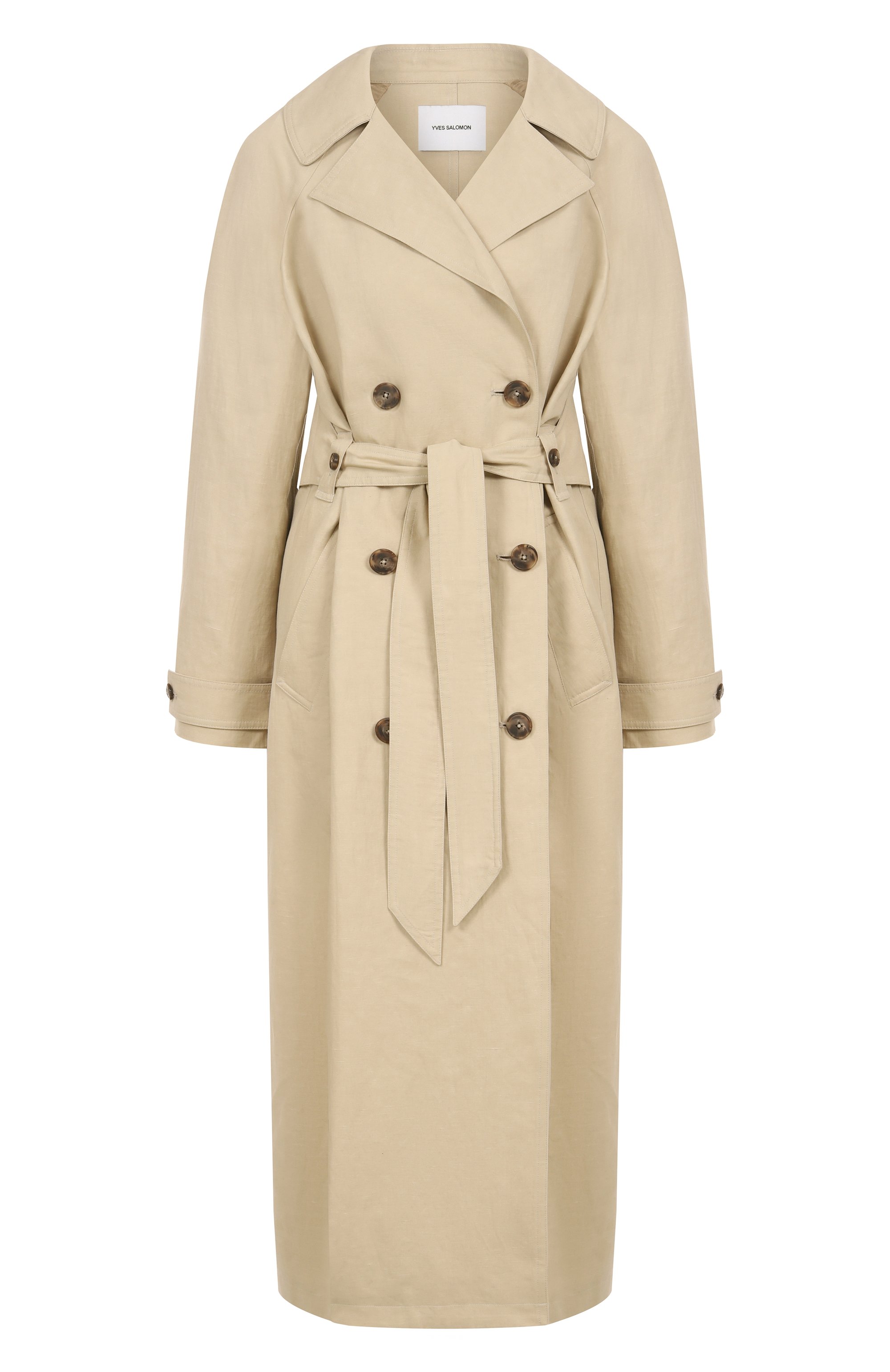 Тренч из хлопка и льна YVES SALOMON, арт. 25EYM03515C0LI/A2235, фото 1