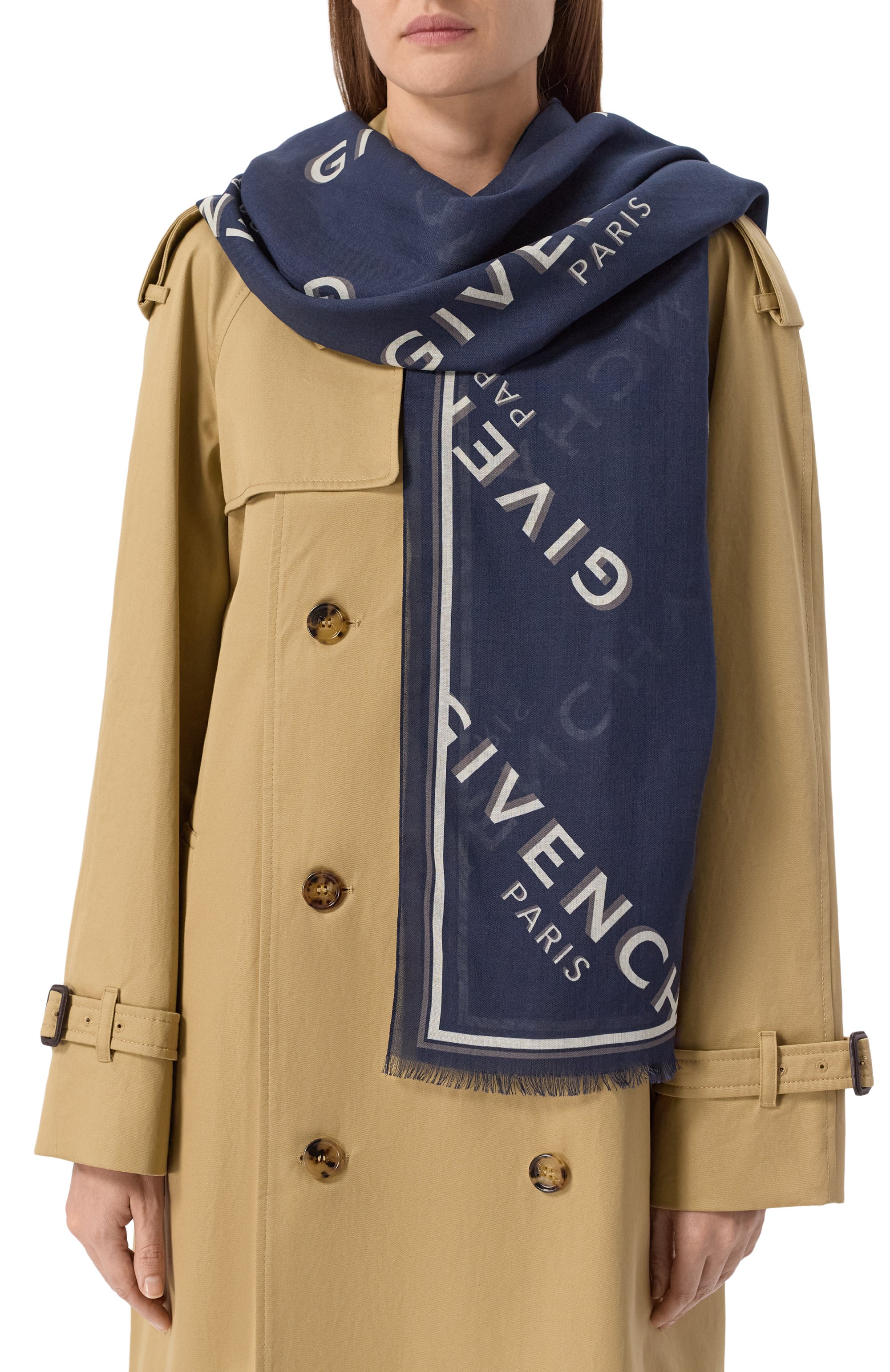 Палантин из шерсти и шелка GIVENCHY, арт. 710009355, фото 2