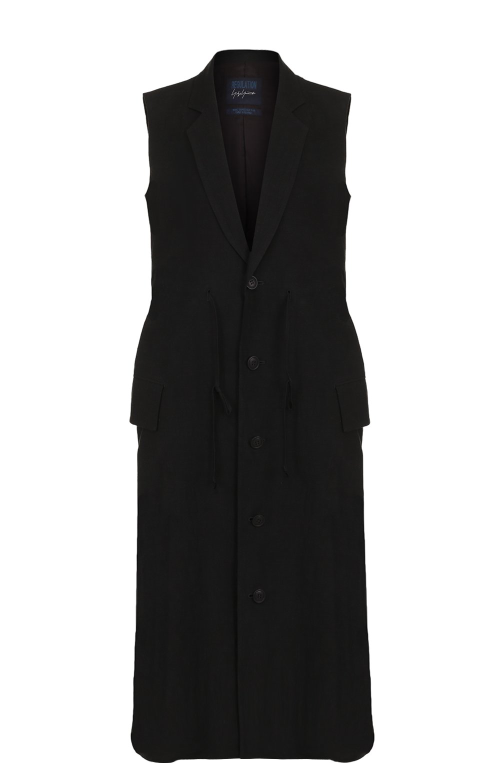 Удлиненный льняной жилет YOHJI YAMAMOTO, арт. FE-J52-300, фото 1