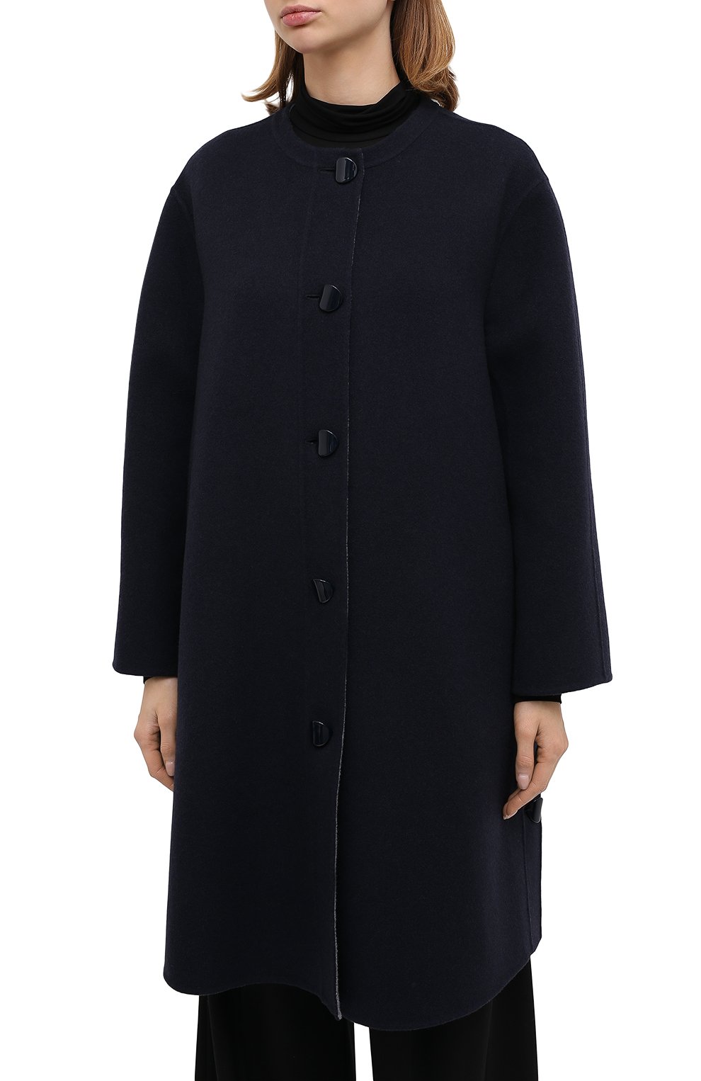 Шерстяное пальто GIORGIO ARMANI синего цвета по цене 298000 руб., арт. 0WH0L04T/T01VF, фото 3 Шерстяное пальто GIORGIO ARMANI, арт. 0WH0L04T/T01VF, фото 3