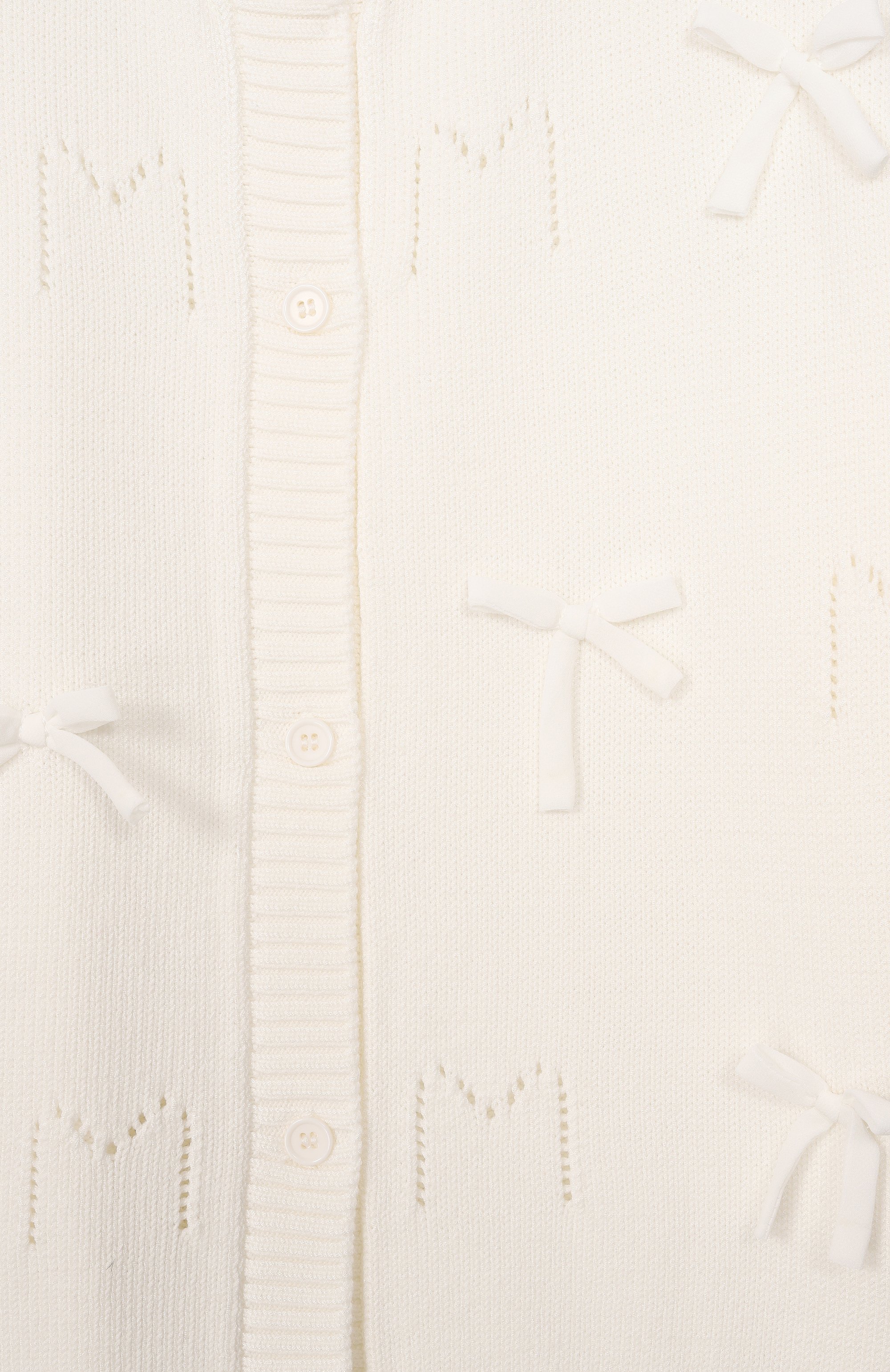 Кардиган из вискозы MONNALISA молочного цвета по цене 20700 руб., арт. 17G801, фото 3 Кардиган из вискозы MONNALISA, арт. 17G801, фото 3