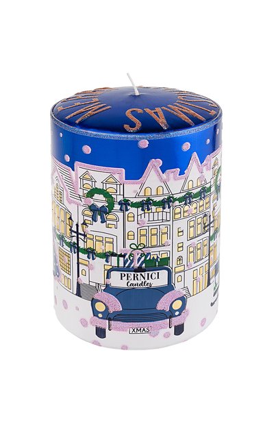 Женский интерьерная свеча xmas blue/gold (15x10cm) PERNICI, арт. 8001962088534