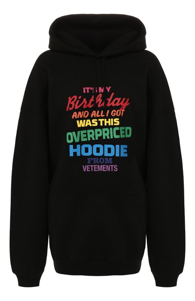 Женский хлопковое худи VETEMENTS, арт. UAH20TR724/W