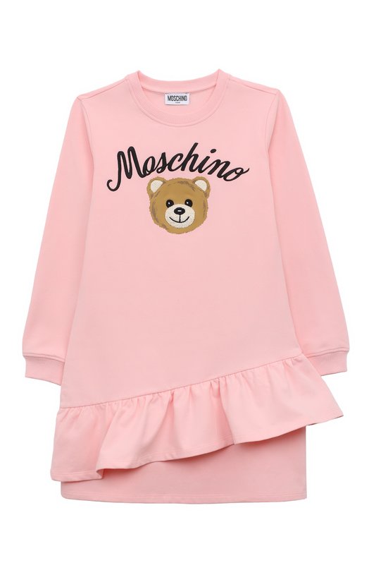 

Хлопковое платье Moschino, Розовый