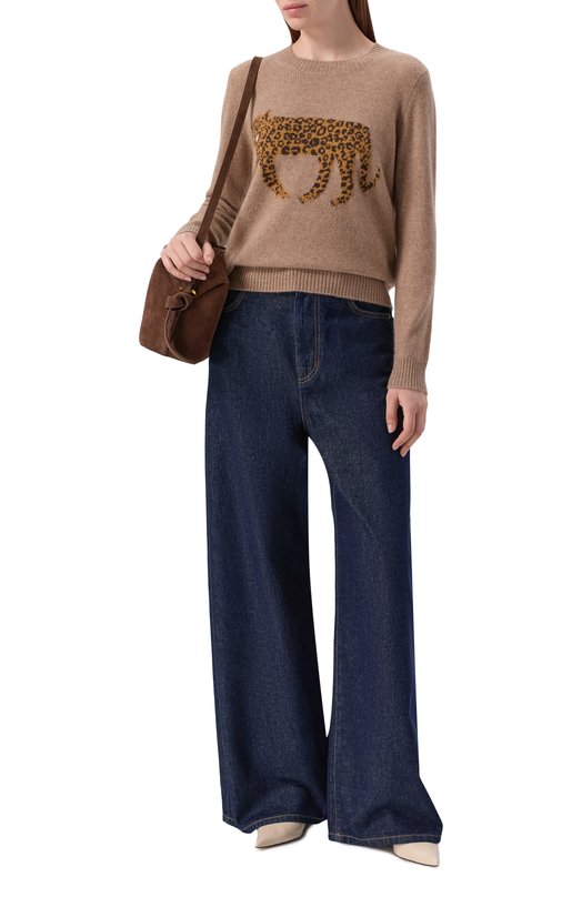 Кашемировый пуловер Weekend Max Mara WKDTUNICA Коричневый  WKDTUNICA Фото 2