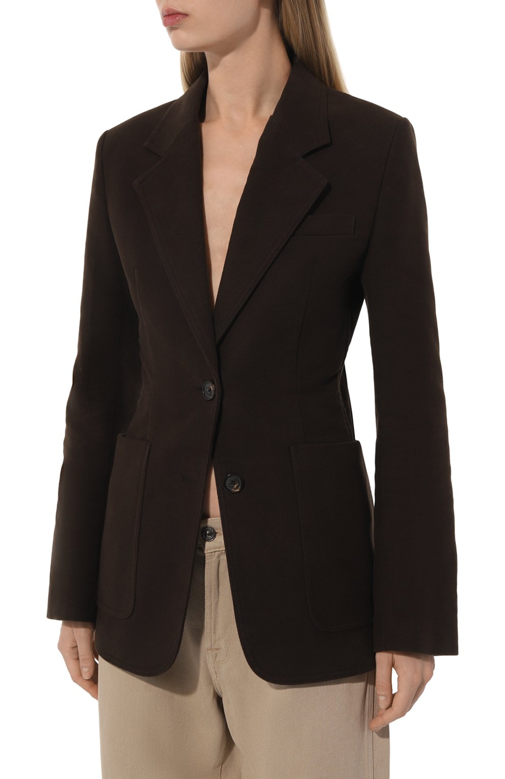 Хлопковый жакет TOTEME, арт. 241-WRZ1048-FB0171, фото 3