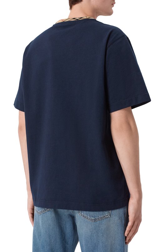 Хлопковая футболка Burberry 8118959 Синий  8118959 Фото 4