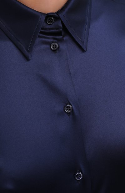 Шелковая рубашка TOM FORD темно-синего цвета по цене 132500 руб., арт. CA3100-FAX334, фото 5 Шелковая рубашка TOM FORD, арт. CA3100-FAX334, фото 5