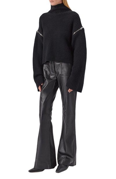 Кожаные брюки JACOB LEE черного цвета по цене 316500 руб., арт. WLP20125AW25B, фото 2 Кожаные брюки JACOB LEE, арт. WLP20125AW25B, фото 2