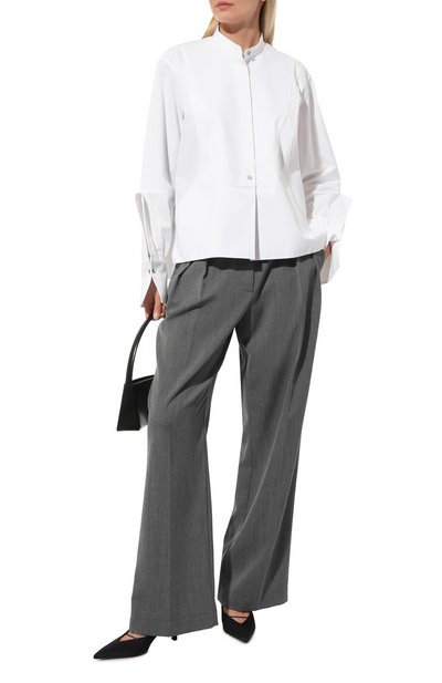 Хлопковая рубашка JIL SANDER белого цвета по цене 109500 руб., арт. J01DL0121/JTN330, фото 2 Хлопковая рубашка JIL SANDER, арт. J01DL0121/JTN330, фото 2