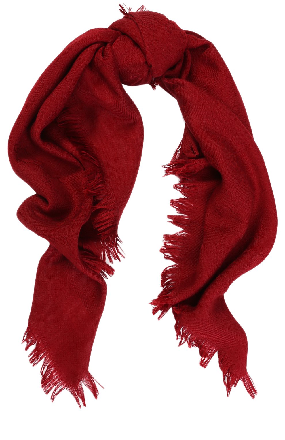 Платок из шерсти и шелка с бахромой GUCCI, арт. 418221/4K646, фото 1