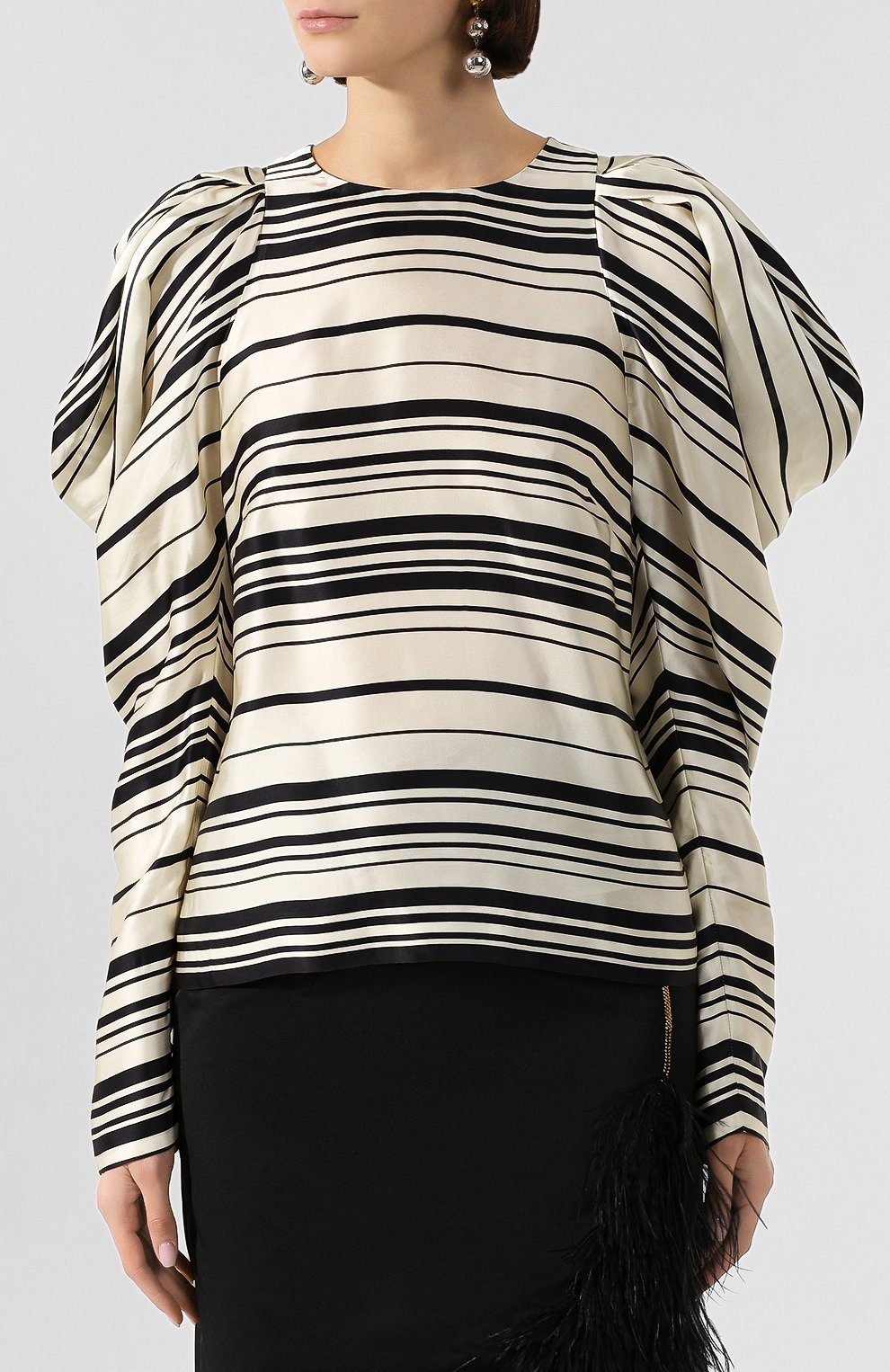 Блузка из смеси вискозы и шелка DRIES VAN NOTEN, арт. 201-10764-9408, фото 3