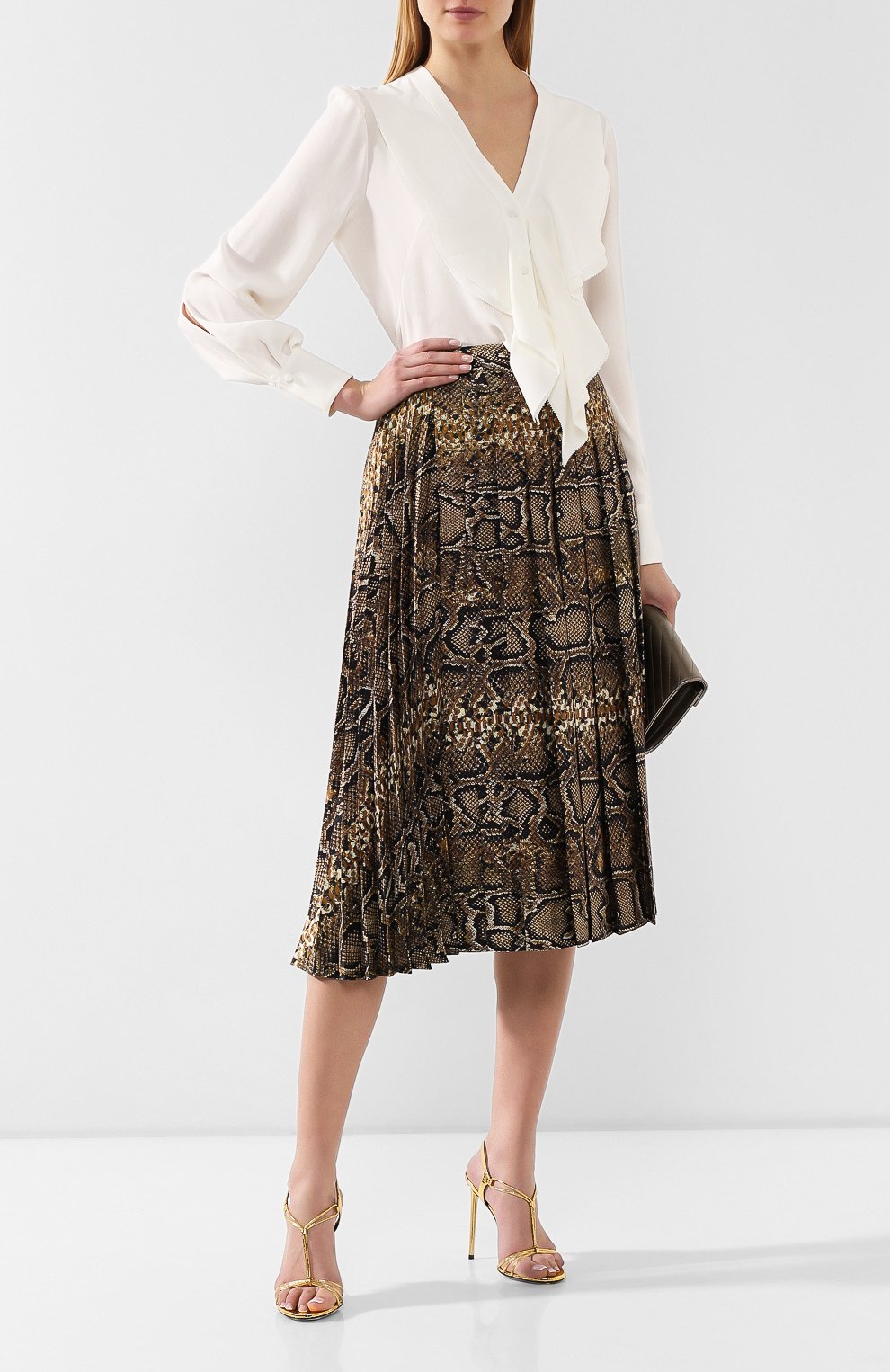 Шелковая блузка ALEXANDER MCQUEEN, арт. 606021/QBAAF, фото 2