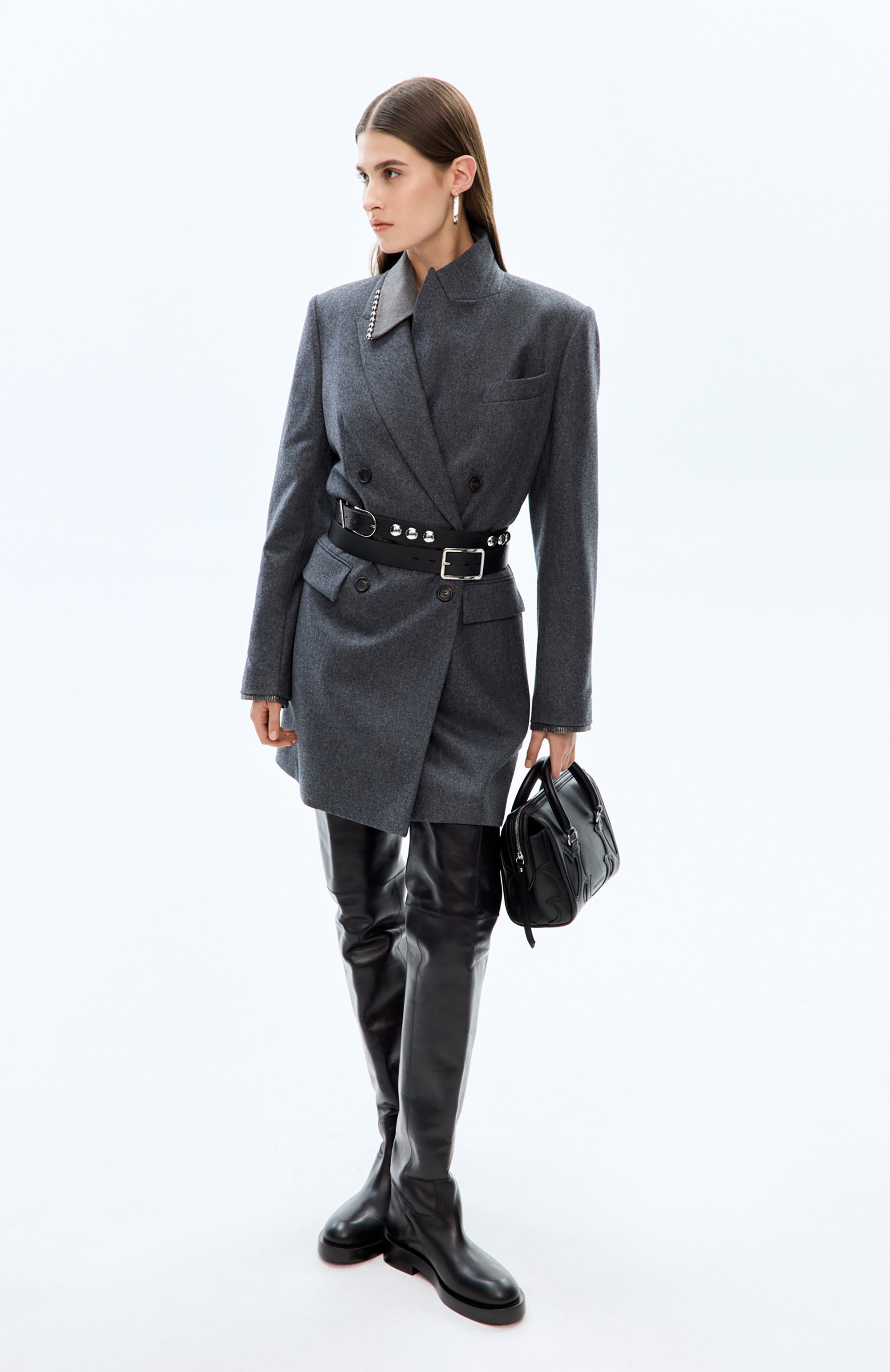 Шерстяное платье BRUNELLO CUCINELLI серого цвета по цене 499500 руб., арт. M038PA5427, фото 6 Шерстяное платье BRUNELLO CUCINELLI, арт. M038PA5427, фото 6