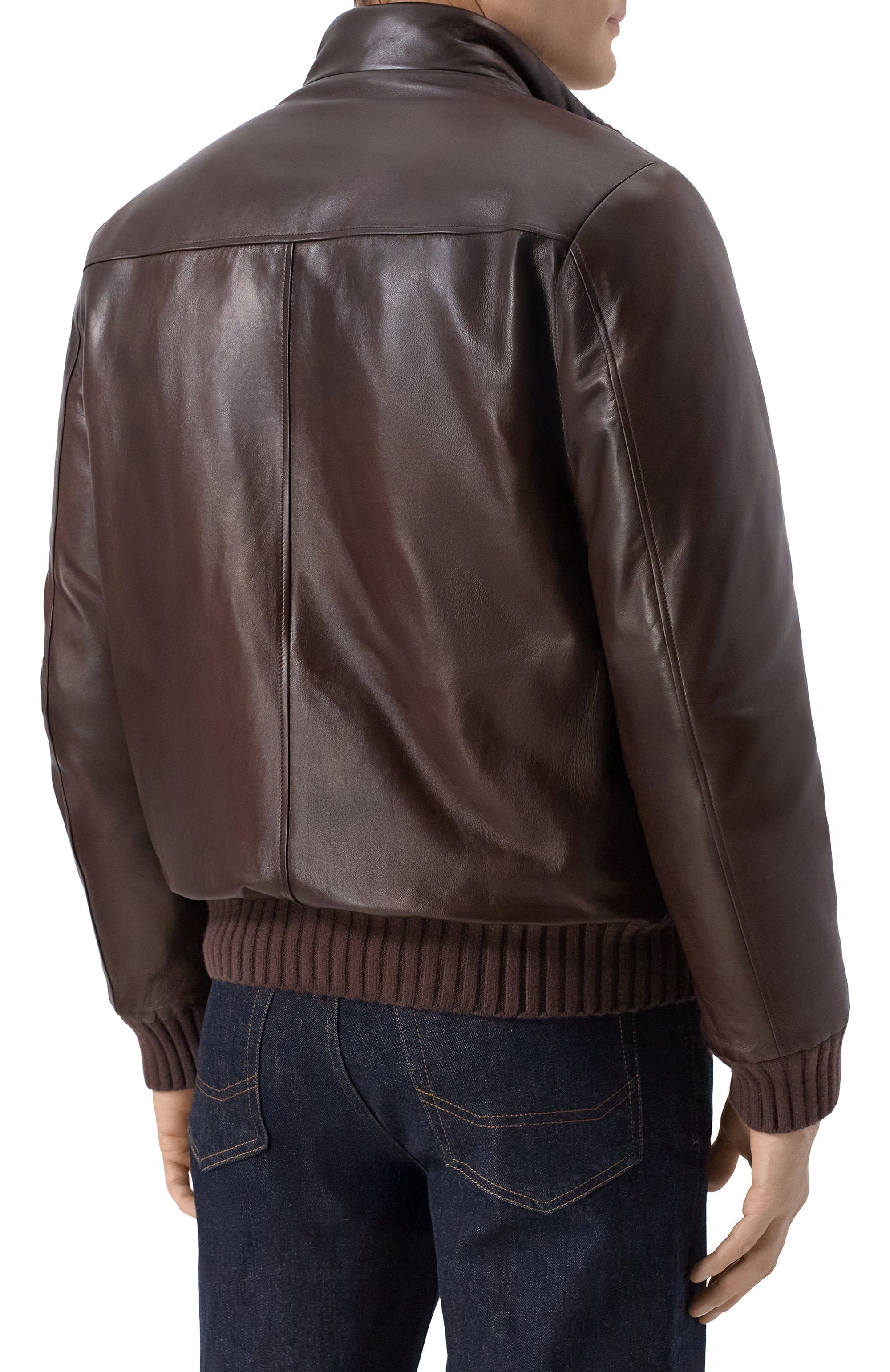 Кожаный бомбер MVST, арт. ZECK-ES4250/Z2764-1, фото 4