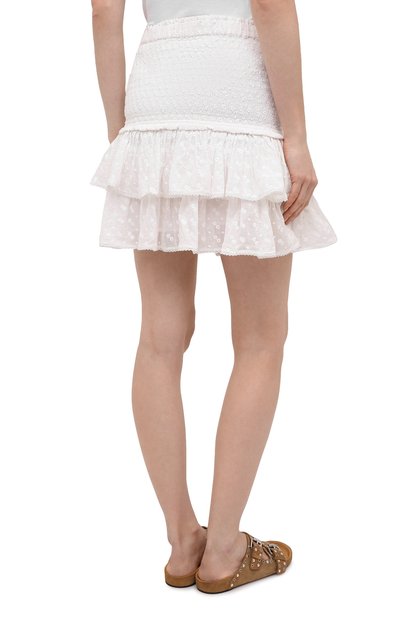 Хлопковая юбка ISABEL MARANT ETOILE белого цвета по цене 37250 руб., арт. JU1264-21P032E/TINA0MI, фото 4 Хлопковая юбка ISABEL MARANT ETOILE, арт. JU1264-21P032E/TINA0MI, фото 4