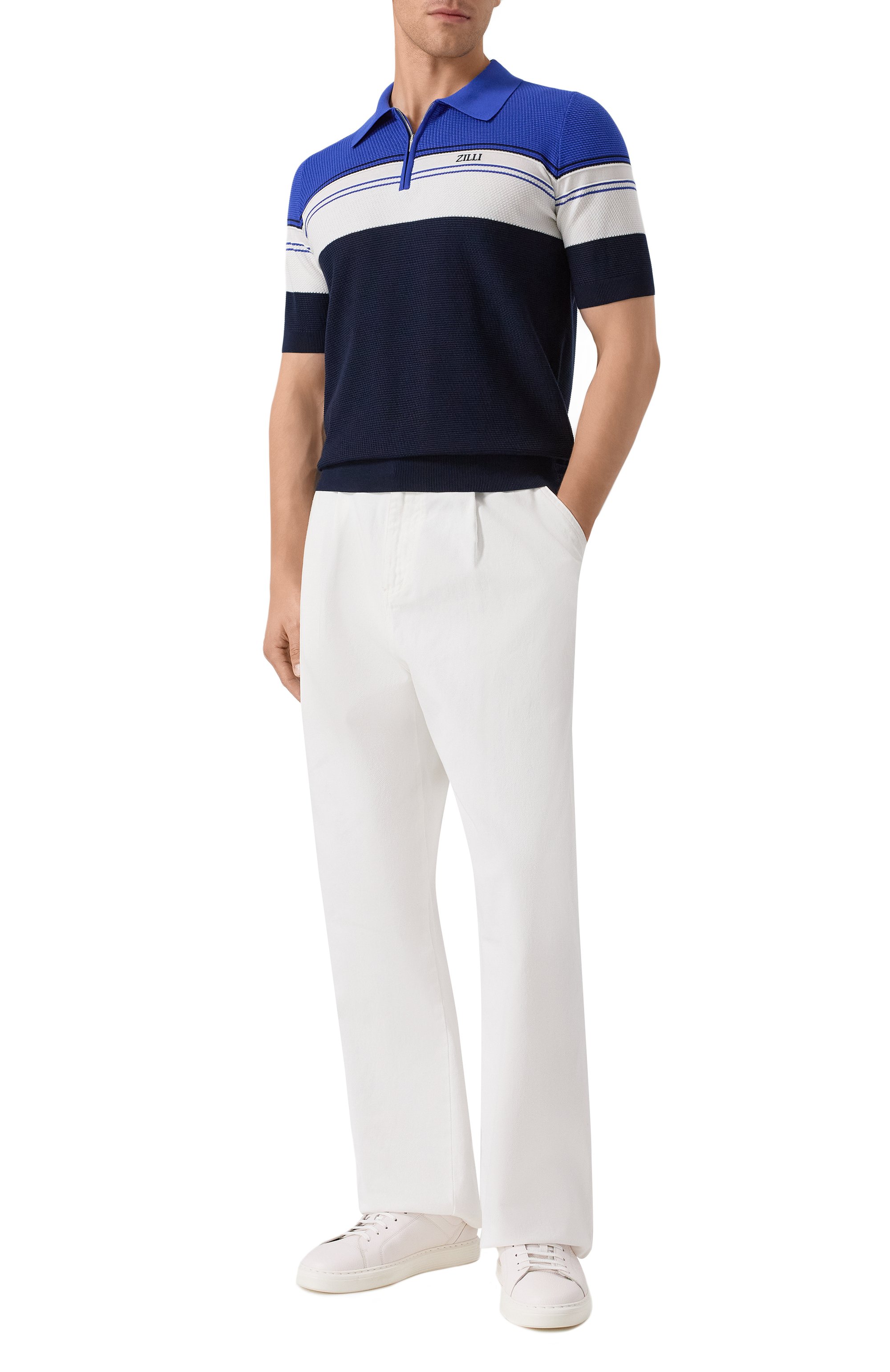 Поло из хлопка и шелка ZILLI, арт. KZP002M0142VTHL00, фото 2