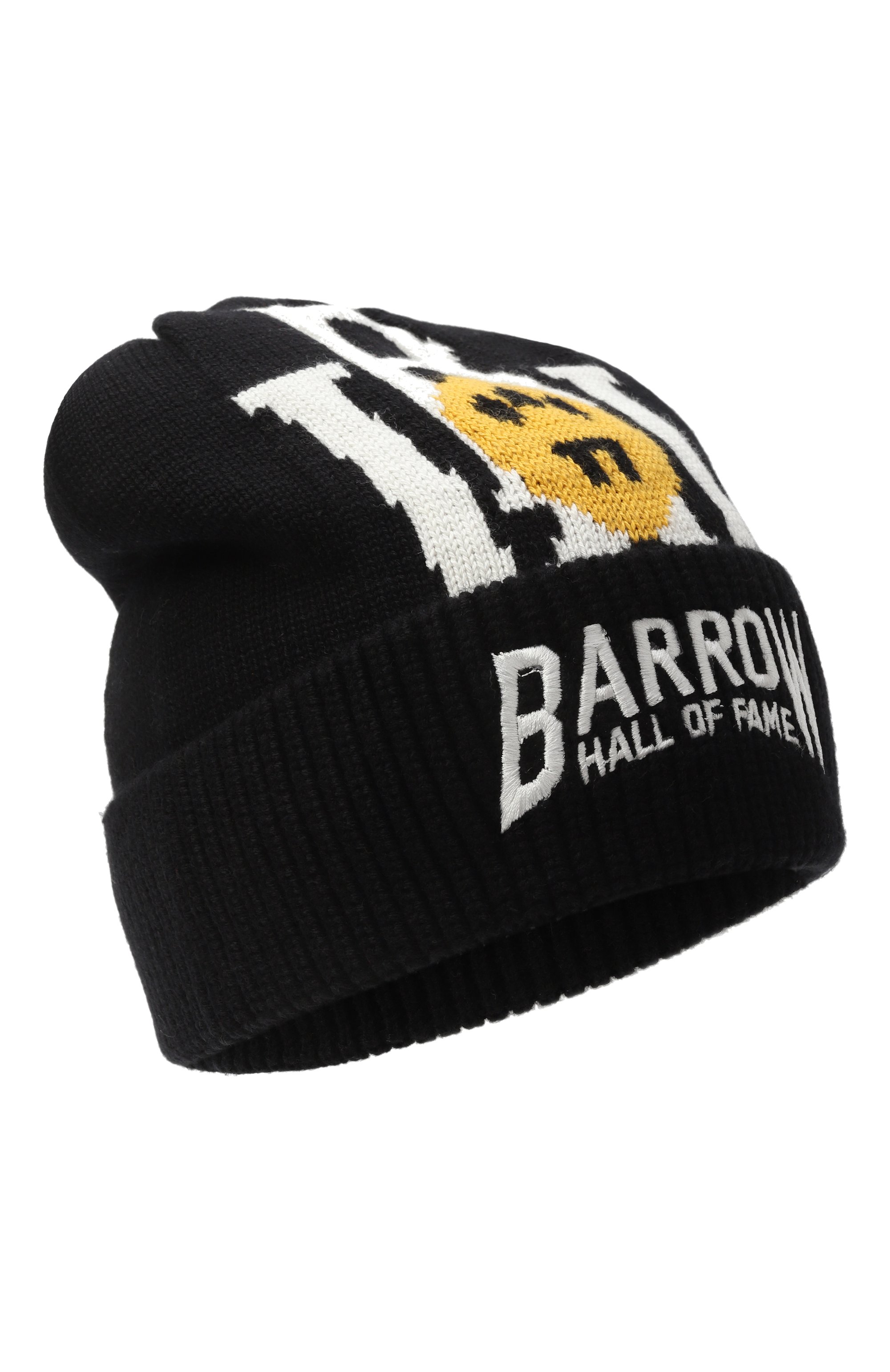 Шапка из шерсти и хлопка BARROW черного цвета по цене 11650 руб., арт. F5BKJUHT091, фото 1 Шапка из шерсти и хлопка BARROW, арт. F5BKJUHT091, фото 1