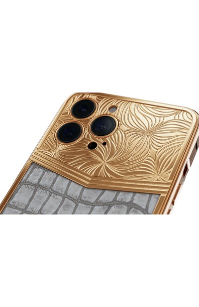 Чехол для iphone 14 pro max rays of lights CAVIAR белого цвета по цене 144000 руб., арт. 27923_14max_nophon, фото 3 Чехол для iphone 14 pro max rays of lights CAVIAR, арт. 27923_14max_nophon, фото 3