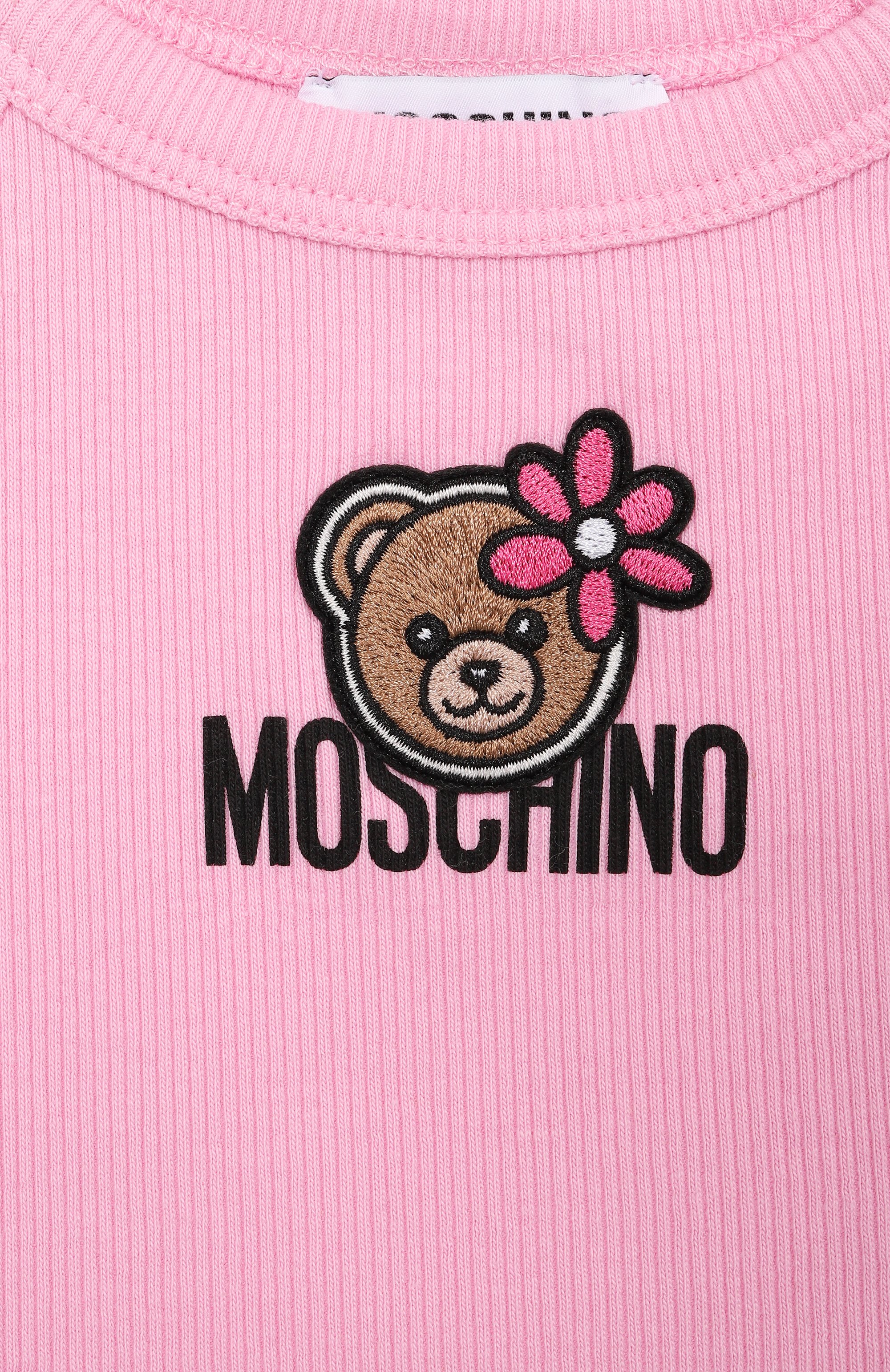 Хлопковая майка MOSCHINO розового цвета по цене 11150 руб., арт. HDM06Z/LBA39, фото 3 Хлопковая майка MOSCHINO, арт. HDM06Z/LBA39, фото 3