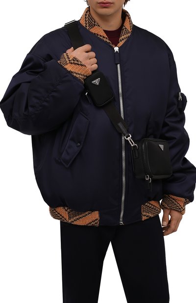 Комбинированная сумка PRADA черного цвета по цене 135000 руб., арт. 2VH070-2DMH-F0002-EMP, фото 2 Комбинированная сумка PRADA, арт. 2VH070-2DMH-F0002-EMP, фото 2