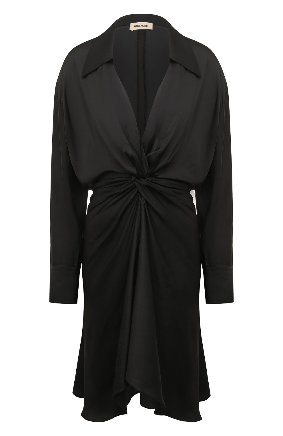 Атласное платье ZADIG AND VOLTAIRE черного цвета по цене 52150 руб., арт. WWDR00023, фото 1 Атласное платье ZADIG AND VOLTAIRE, арт. WWDR00023, фото 1