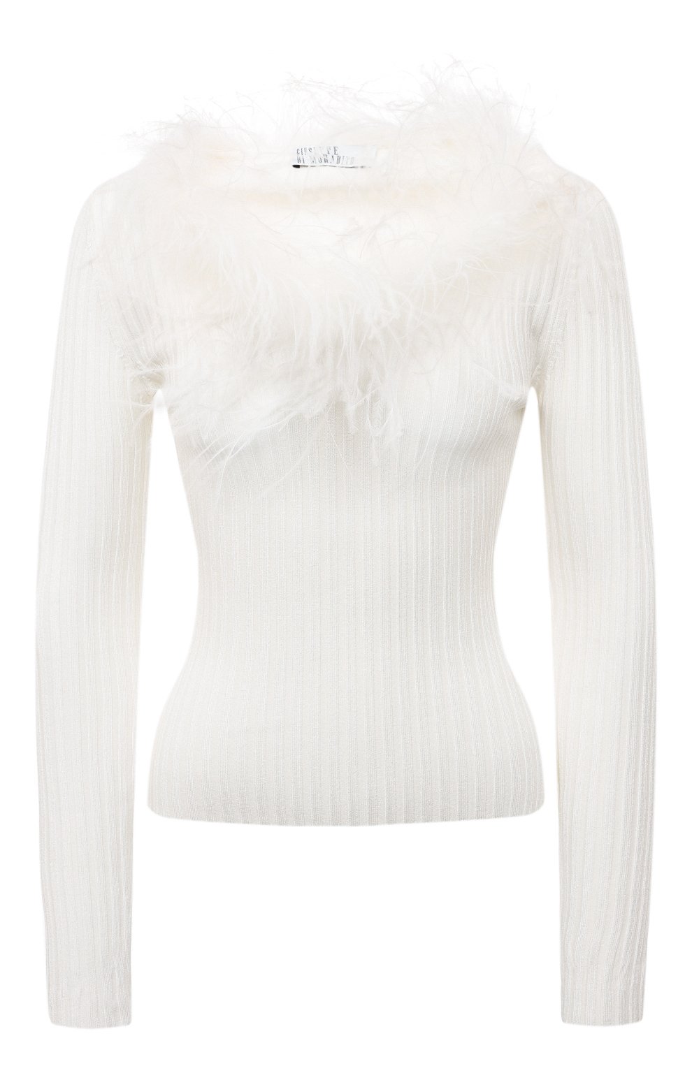 Пуловер из вискозы с от делкой перьями GIUSEPPE DI MORABITO, арт. PS23236KN-233, фото 1