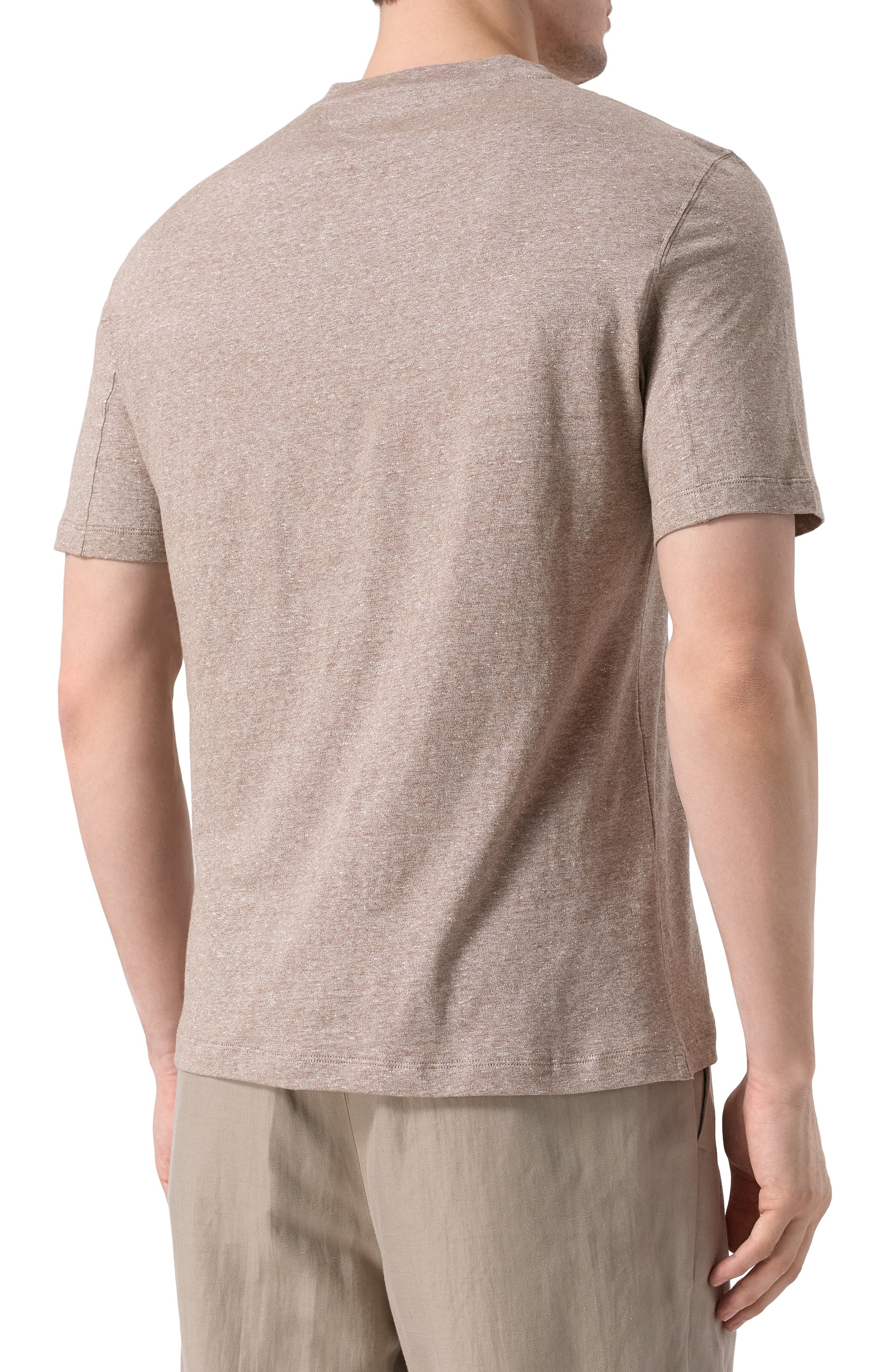 Футболка изо льна и хлопка BRUNELLO CUCINELLI, арт. MW8351308, фото 4