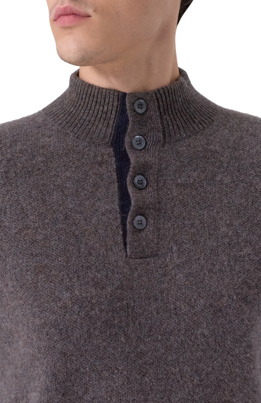 Кашемировый джемпер Andrea Campagna WU26WS310-07-FWS263 Коричневый  WU26WS310-07-FWS263 Фото 5