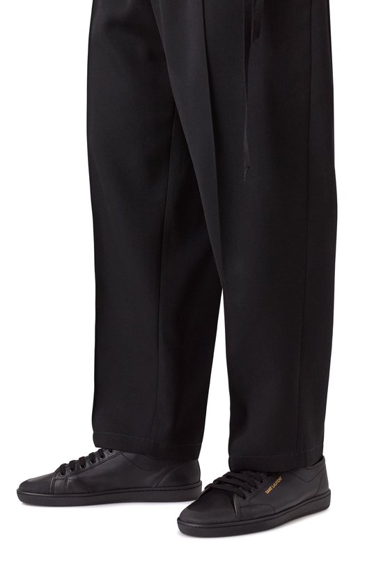 Кожаные кеды Court Classic SL/39 Saint Laurent 820087/00N00 Чёрный  820087/00N00 Фото 3