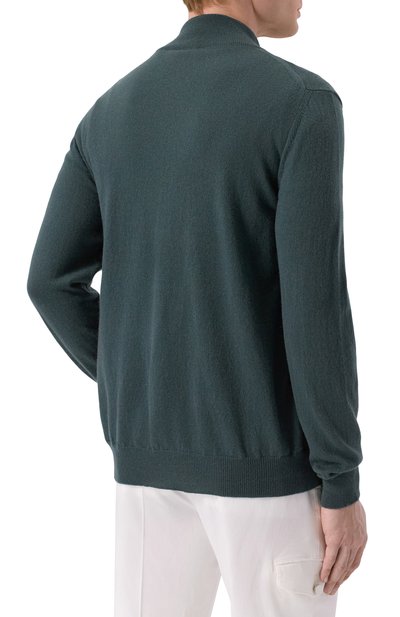 Кашемировый кардиган KITON темно-зеленого цвета по цене 270000 руб., арт. UMK1509K325, фото 4 Кашемировый кардиган KITON, арт. UMK1509K325, фото 4