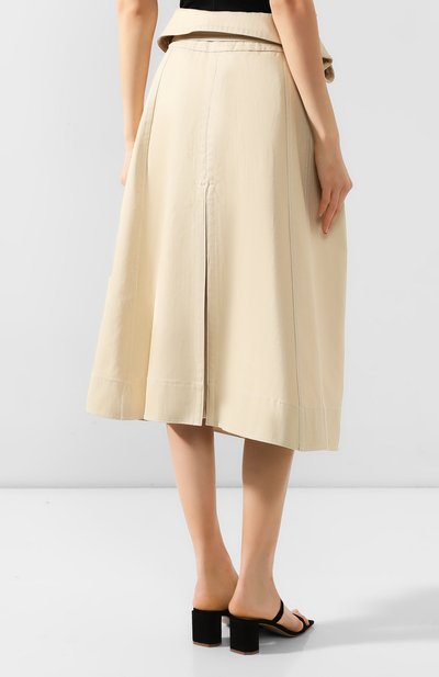 Хлопковая юбка JACQUEMUS бежевого цвета по цене 45950 руб., арт. 193SK02/30130, фото 4 Хлопковая юбка JACQUEMUS, арт. 193SK02/30130, фото 4