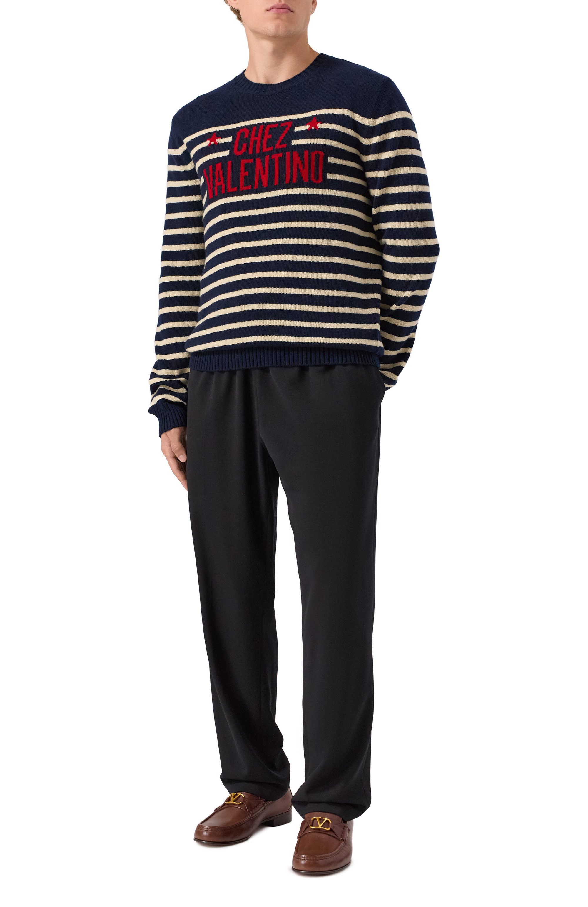 Кожаные лоферы vlogo signature VALENTINO, арт. 7Y2S0J68/MIL, фото 2