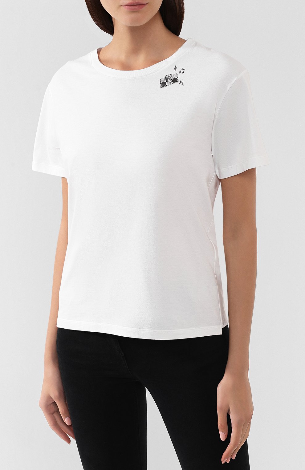 Хлопковая футболка SAINT LAURENT, арт. 579028/YBLL2, фото 3