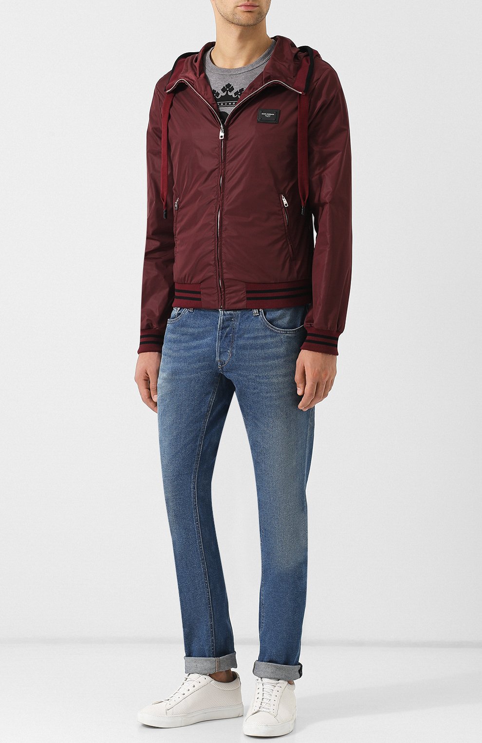 Бомбер на молнии с капюшоном DOLCE & GABBANA, арт. G9LH0T/FUMQG, фото 2