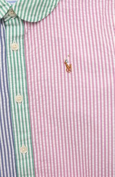 Детское хлопковое платье POLO RALPH LAUREN разноцветного цвета, арт. 312865290 | Фото 3 (Материал внешний: Хлопок; Рукава: Длинные; Девочки Кросс-КТ: Платье-одежда; Случай: Повседневный; Материал сплава: Проставлено; Драгоценные камни: Проставлено; Ростовка одежда: 5 лет | 110 см, 6 лет | 116 см)