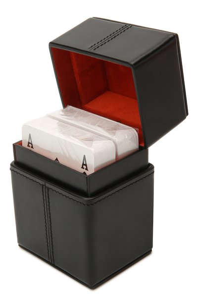 Набор игральных карт в футляре JIL SANDER черного цвета по цене 95100 руб., арт. JSPS840157-WSS69156S, фото 3 Набор игральных карт в футляре JIL SANDER, арт. JSPS840157-WSS69156S, фото 3