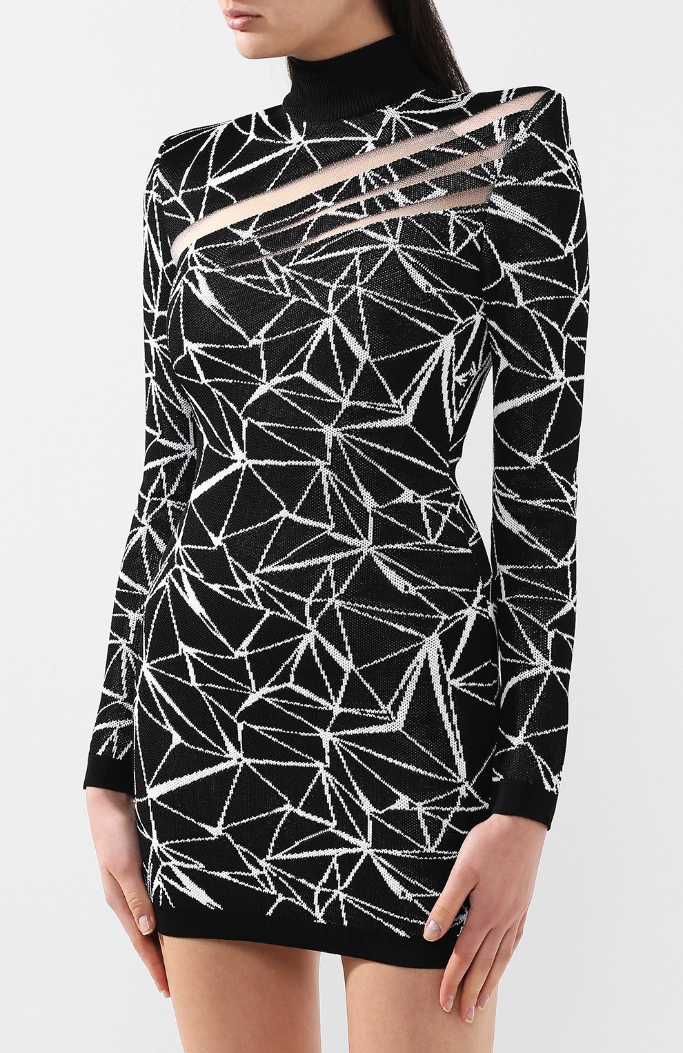 Платье BALMAIN черного цвета по цене 214500 руб., арт. RF06750/K387, фото 3 Платье BALMAIN, арт. RF06750/K387, фото 3