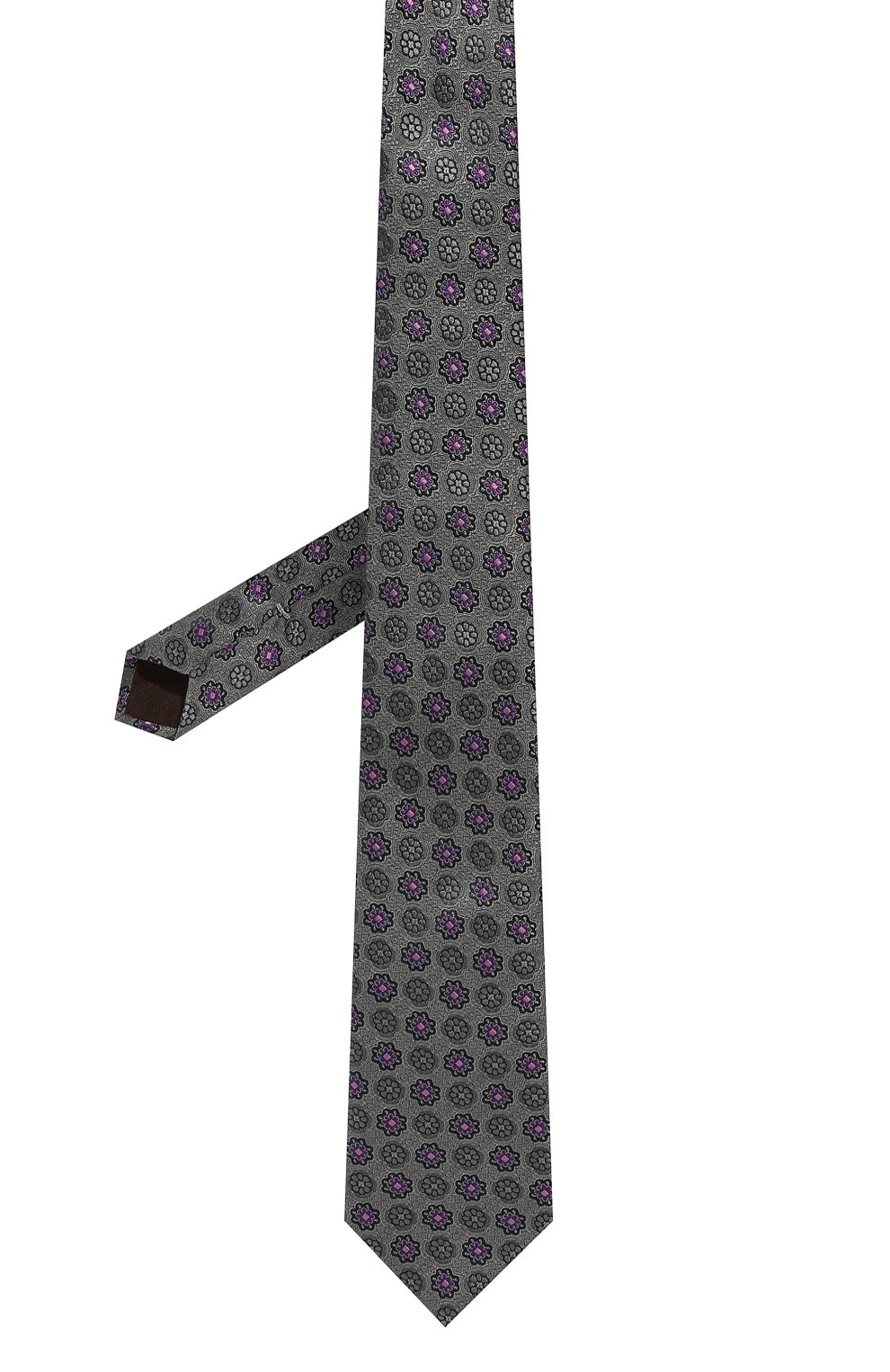 Шелковый галстук CANALI серого цвета по цене 15450 руб., арт. 18/HJ03941, фото 3 Шелковый галстук CANALI, арт. 18/HJ03941, фото 3