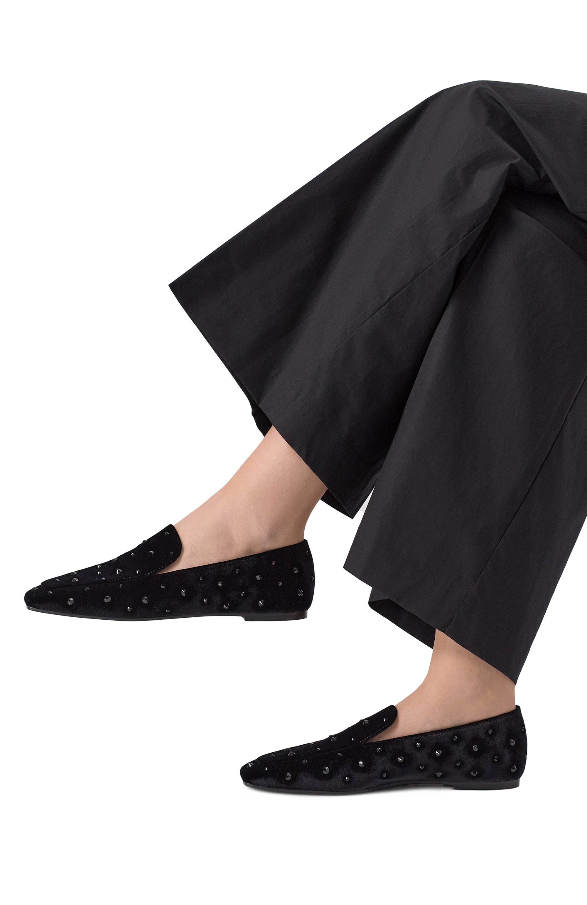 Текстильные лоферы EMPORIO ARMANI черного цвета по цене 74750 руб., арт. X3A110/XR321, фото 3 Текстильные лоферы EMPORIO ARMANI, арт. X3A110/XR321, фото 3