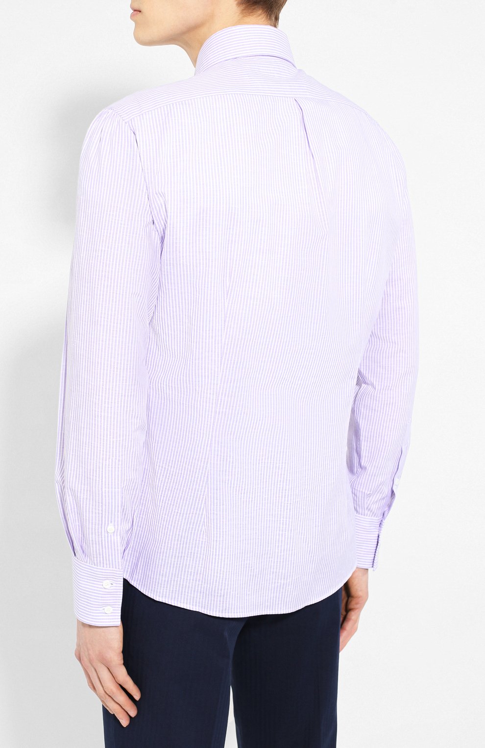 Рубашка из смеси льна и хлопка BRUNELLO CUCINELLI, арт. MQ6751718, фото 4