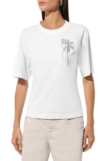 Хлопковая футболка BRUNELLO CUCINELLI, арт. MPT81HR710, фото 3