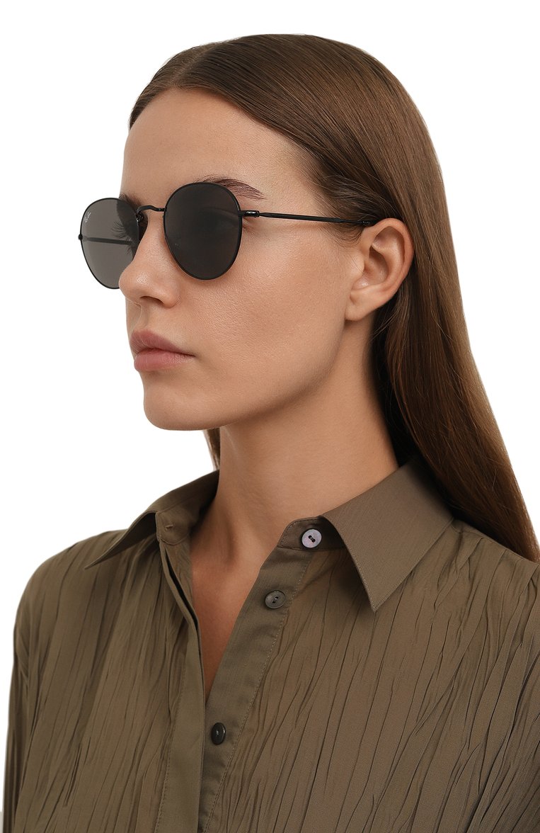 Женские солнцезащитные очки RAY-BAN черного цвета, арт. 3582-002/B1 | Фото 2 (Тип очков: С/з; Кросс-КТ: С/з-унисекс; Нос: Не проставлено; Региональные ограничения белый список (Axapta Mercury): Не проставлено; Материал: Металл; Оптика Гендер: оптика-унисекс; Очки форма: Круглые)