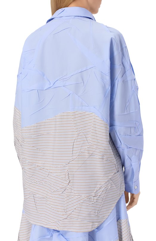 Хлопковая рубашка Moschino A0223/0431 Голубой  A0223/0431 Фото 4