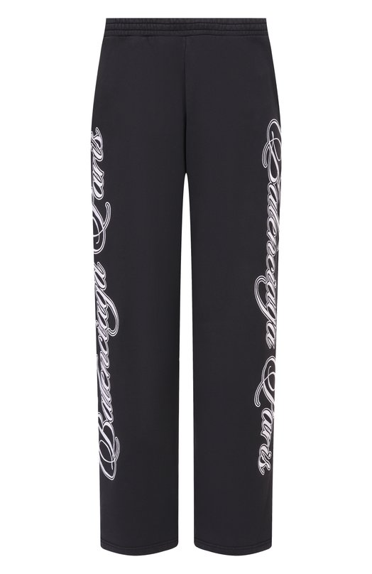 Хлопковые брюки Balenciaga 846917/TTVM8 Чёрный 846917/TTVM8