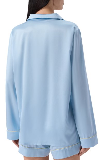 Шелковая рубашка PRIMROSE голубого цвета по цене 19950 руб., арт. 7W.500R.G001, фото 4 Шелковая рубашка PRIMROSE, арт. 7W.500R.G001, фото 4