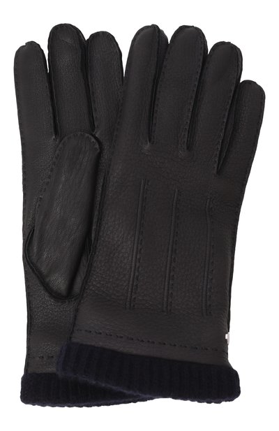 Мужские кожаные перчатки STEFANO RICCI, арт. M5G4300010/BCSK