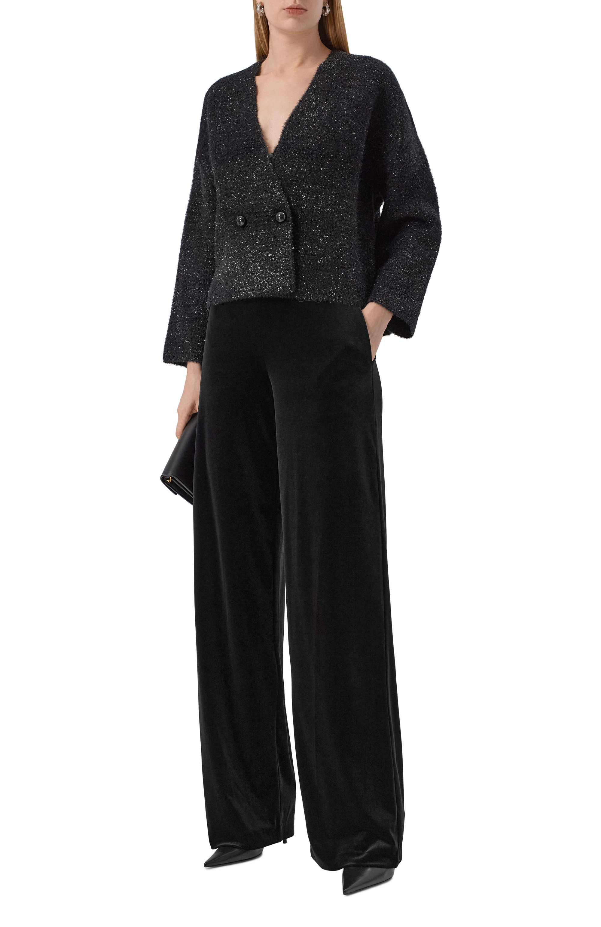 Бархатные брюки EMPORIO ARMANI, арт. EW003406/AF14011, фото 2