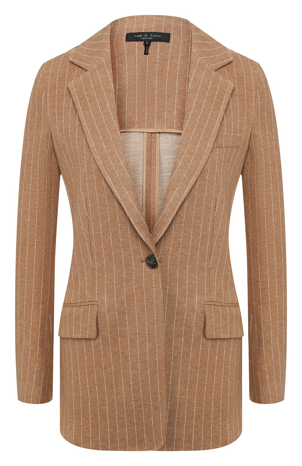 Хлопковый жакет RAG AND BONE коричневого цвета по цене 64450 руб., арт. WAW20S40052P05, фото 1 Хлопковый жакет RAG AND BONE, арт. WAW20S40052P05, фото 1