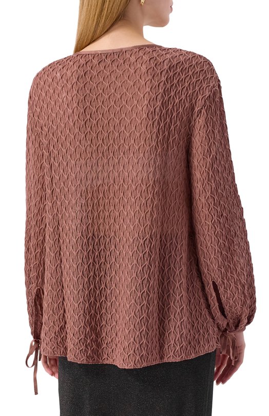 Блузка из шерсти и вискозы Missoni DS25WJ0K/BR012J Коричневый  DS25WJ0K/BR012J Фото 4